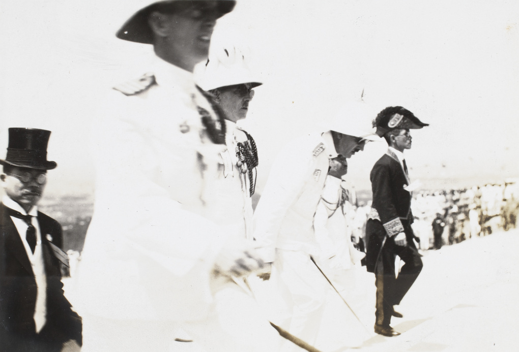 Foreign representatives mounting the steps to Sun Yat-sen's Mausoleum, 1929