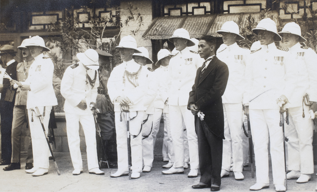 British representatives at the ceremony for rendition of Wei-hai-wei, 1930