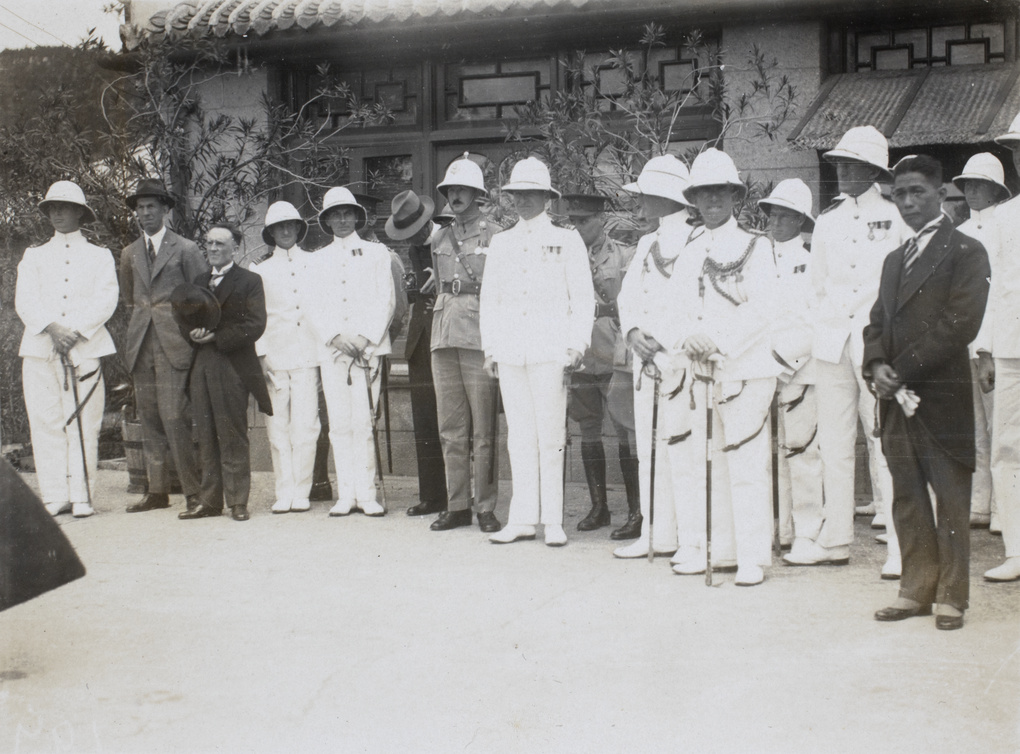 British representatives at the ceremony for rendition of Wei-hai-wei, 1930