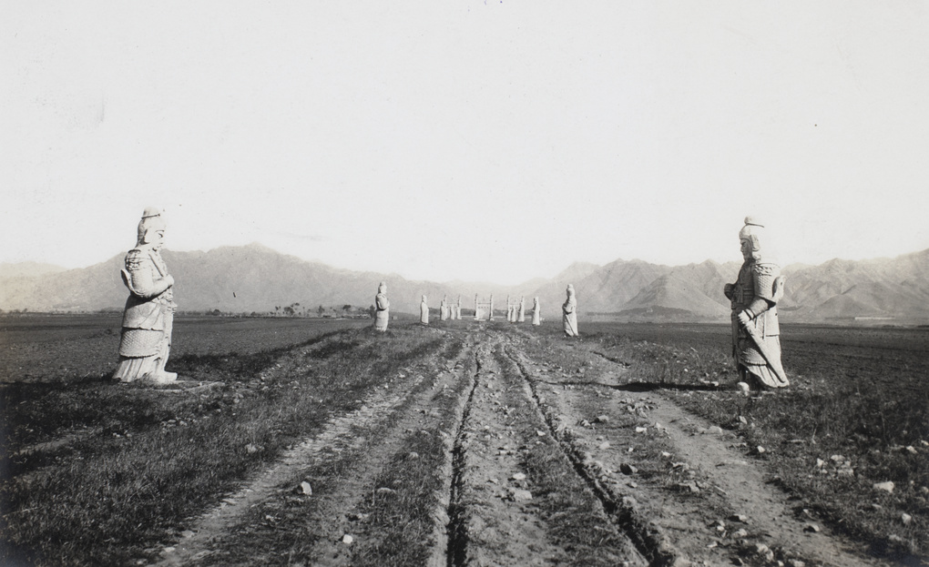 Marble figures lining the road to the tombs of the Ming Emperors North of Beijing