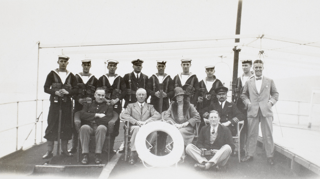 Group photograph on board S.S. Wantung