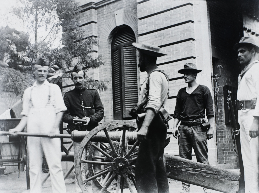 'The International Gun' and gun crew, British Legation, Peking