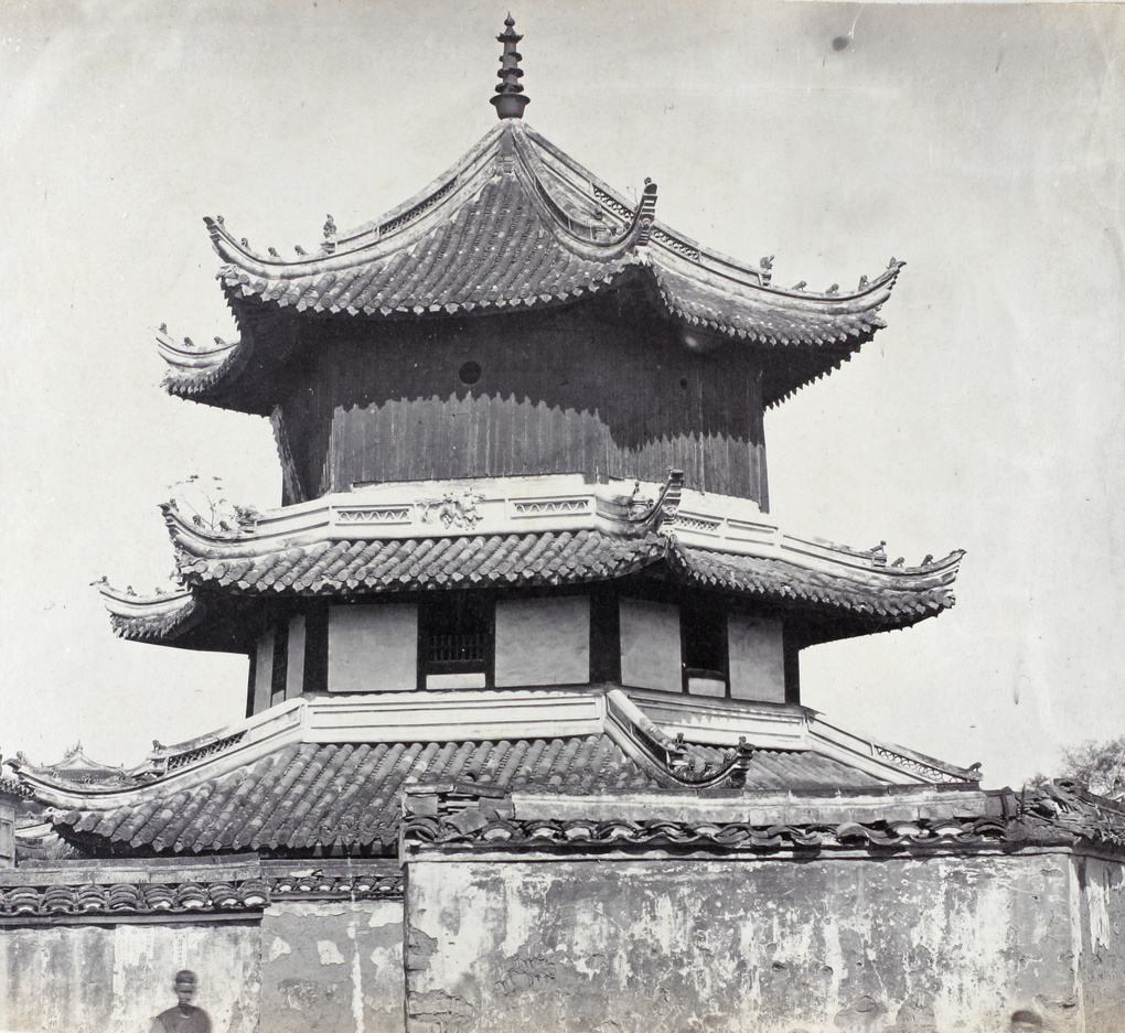 The Bell Tower or Eight-Cornered Tower (存古轩 or 钟楼), Zhenhai (镇海)