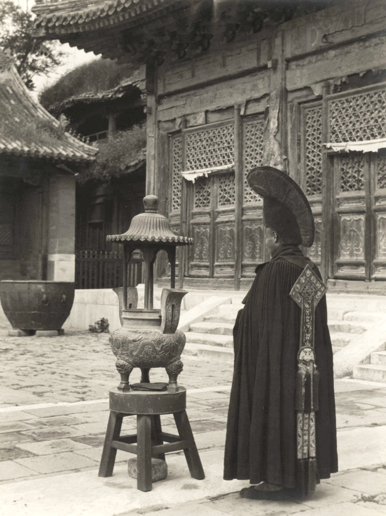 Yung Ho Kung, a Lama Abbot, with censer, Yonghe Lamasery, Beijing