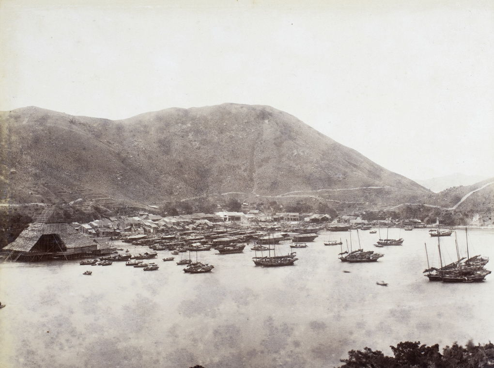 View of Aberdeen harbour, Hong Kong