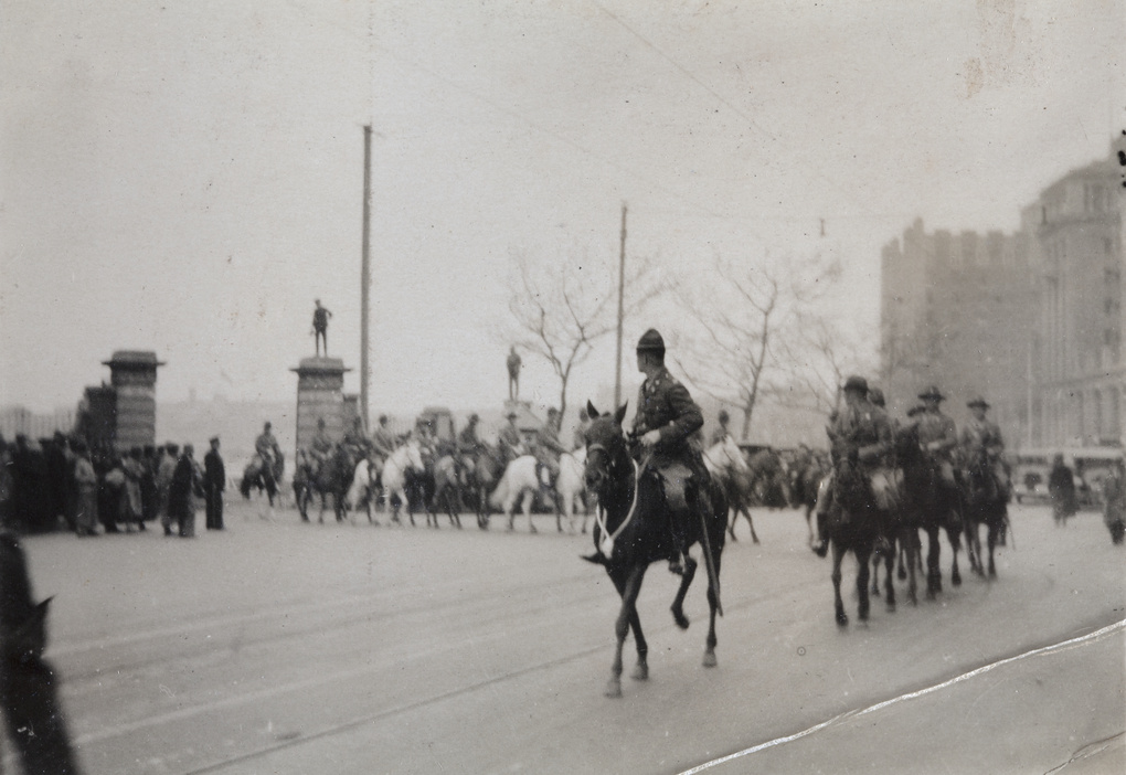 American Mounted Troop, Shanghai Volunteer Corps route march, 1930