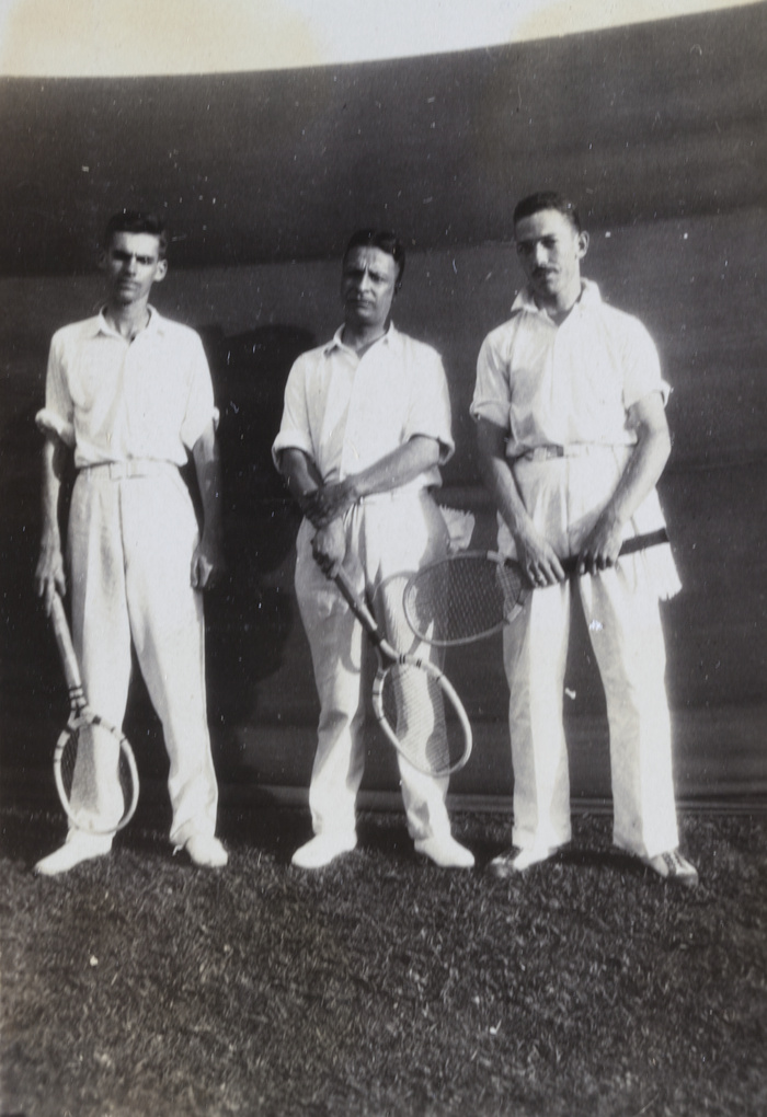 Jack Ephgrave, Mr Jensen, and another tennis player, Shanghai