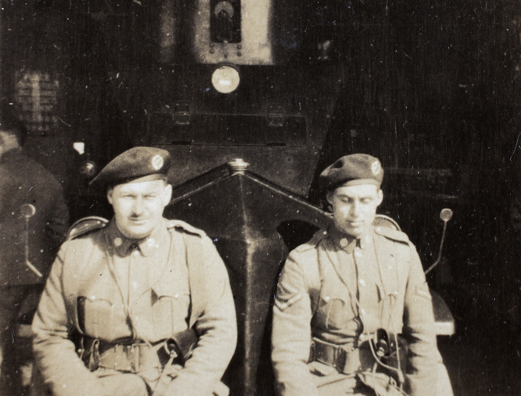 Jack Goldman and N. J. Palmer, Armoured Car Company, Shanghai Volunteers Corps, 1932
