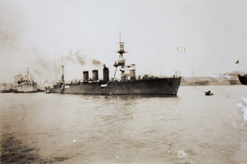 The Japanese cruiser 'Ōi', Huangpu River, Shanghai, 1932