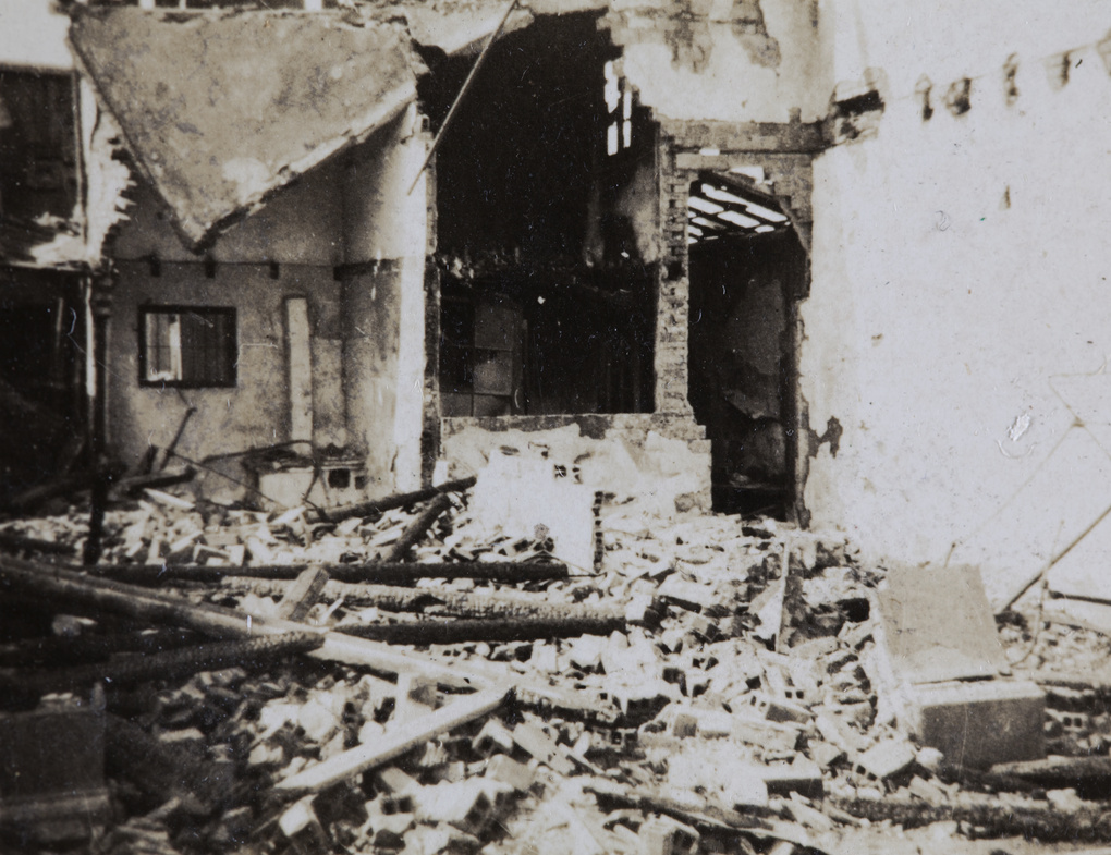 War damaged house, Shanghai, 1932