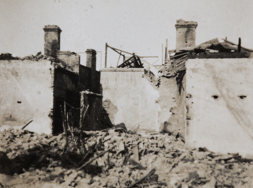 War damaged area, Shanghai, 1932