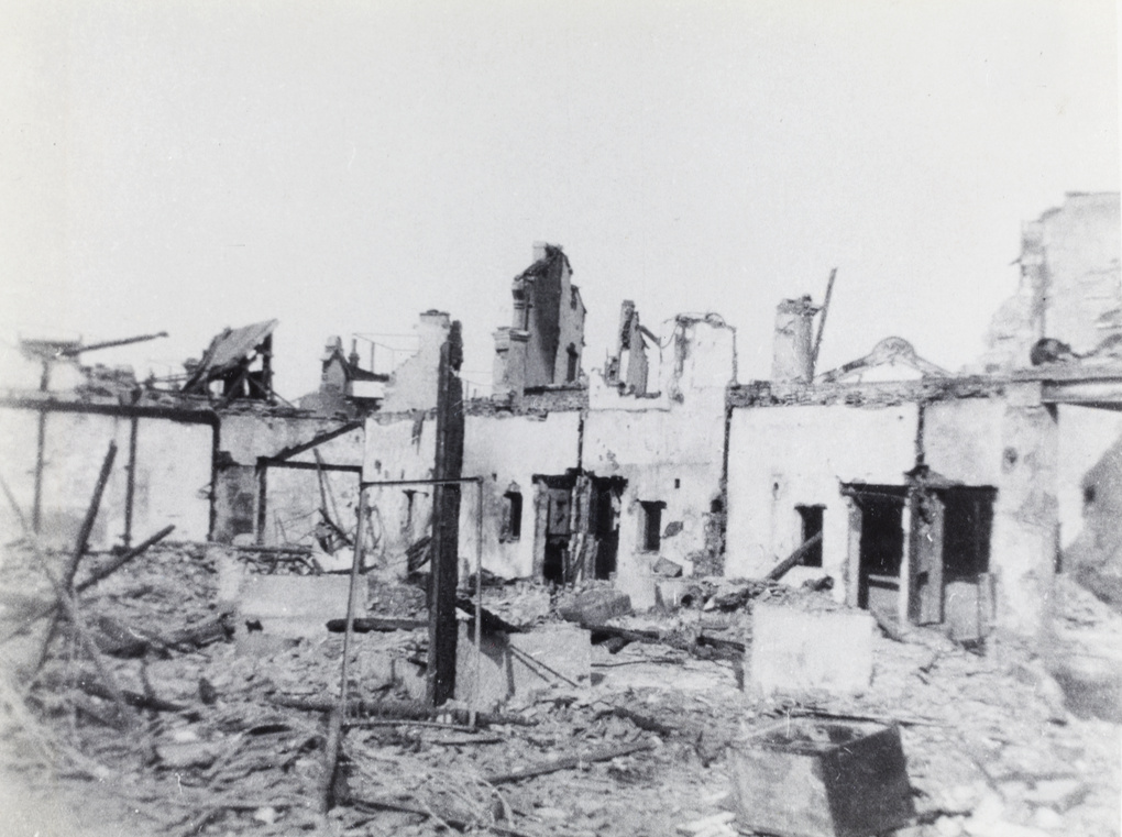 Destroyed houses, Zhabei, Shanghai, 1932