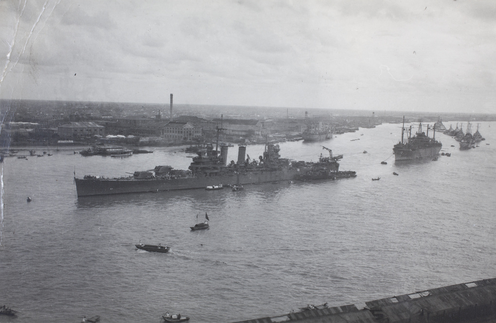 'Warship Row', Huangpu River, Shanghai, October 1945