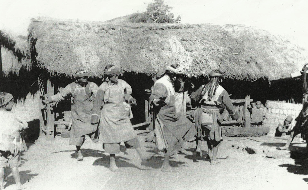 Lolo villagers dancing, near Szemao, Yunnan Province