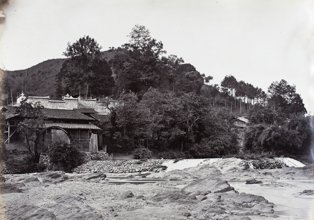 Water powered flour mill on the Mito Rapids, near Nanping, Fujian
