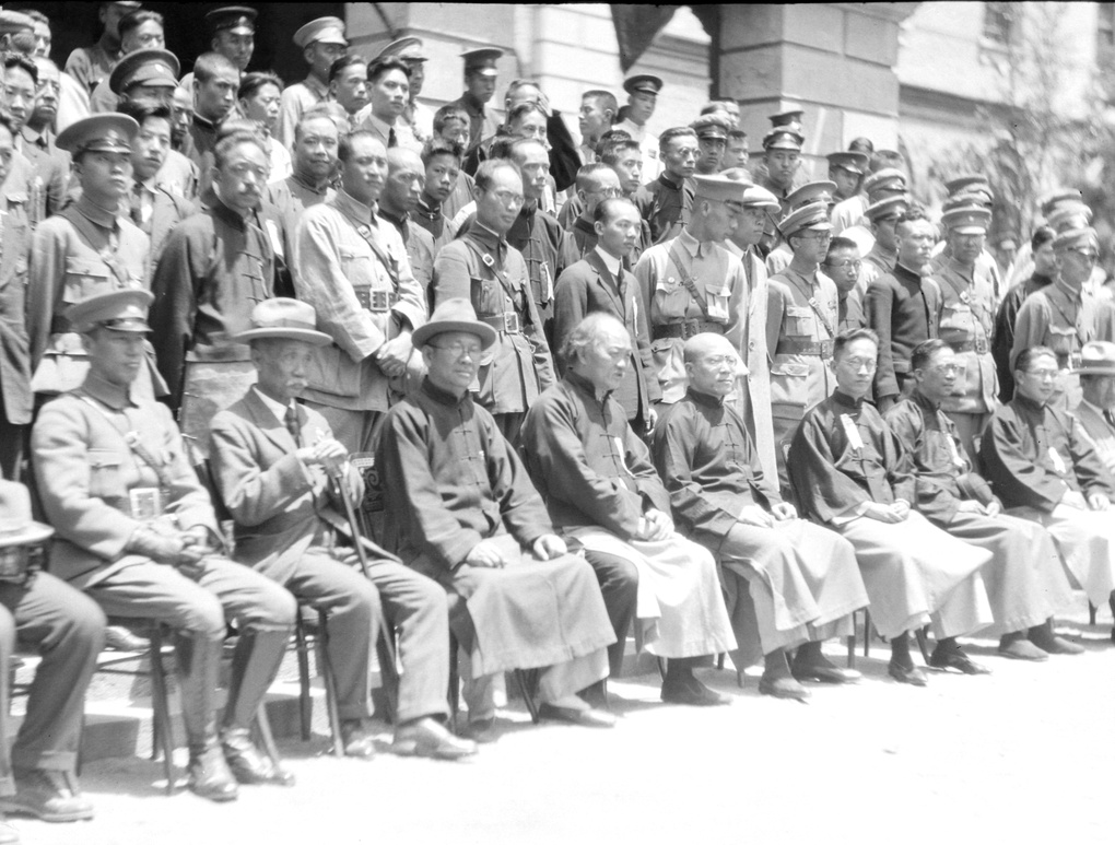 Senior KMT politicians at the celebration for Nanking being made the new capital of the Republic of China, Nanjing, 1927