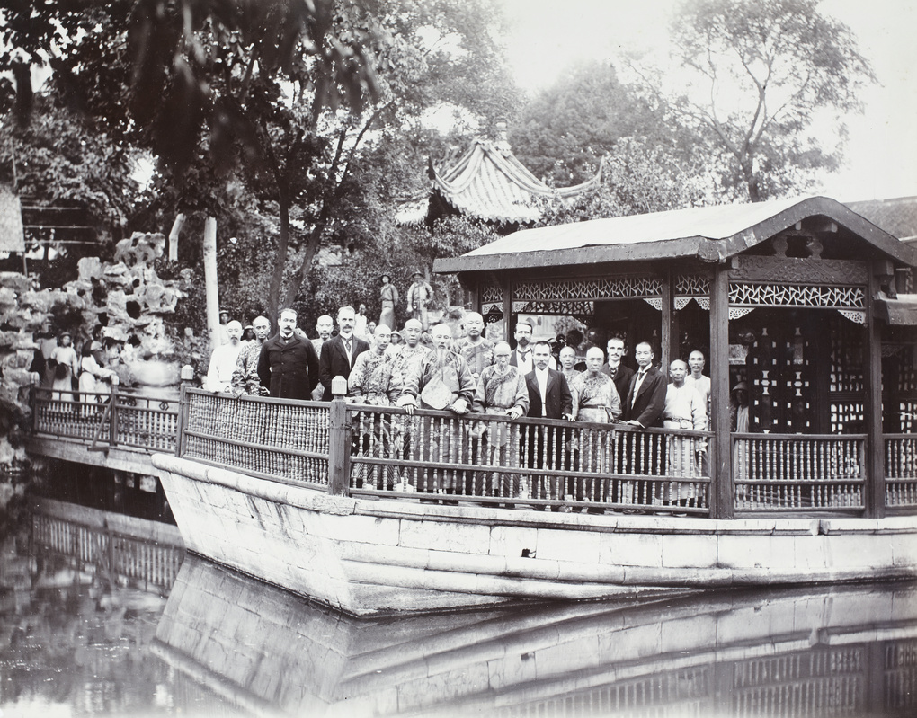 Lunch party given by Wei Guangdao, on the Marble Boat, Nanjing