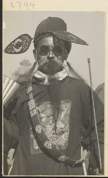 Soldier dressed in a costume at New Year's