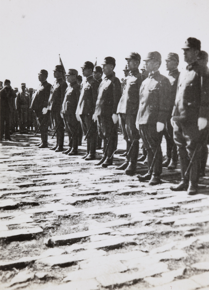Japanese commanders before surrendering their swords, Peking