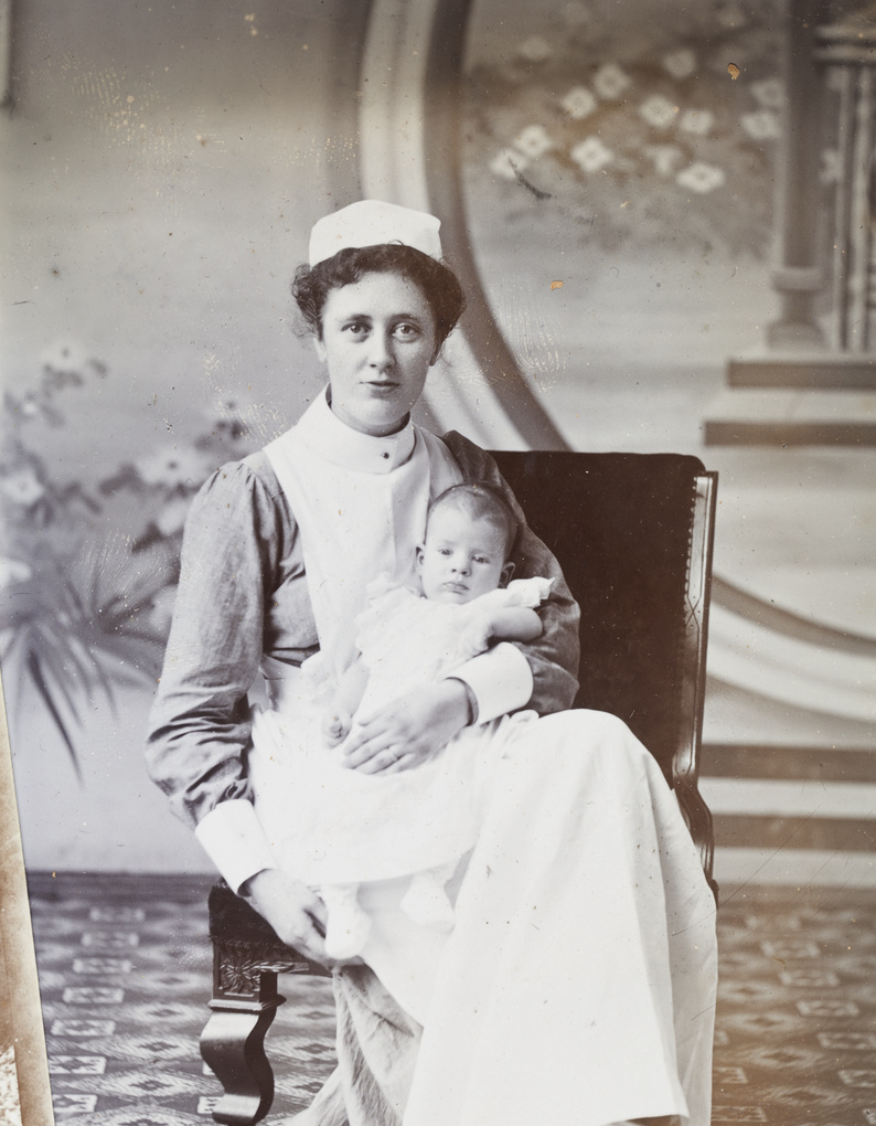 Nurse Dunn with George Leonard Alvan Dudeney