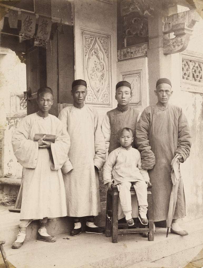 Four men and a boy at Yunxiao