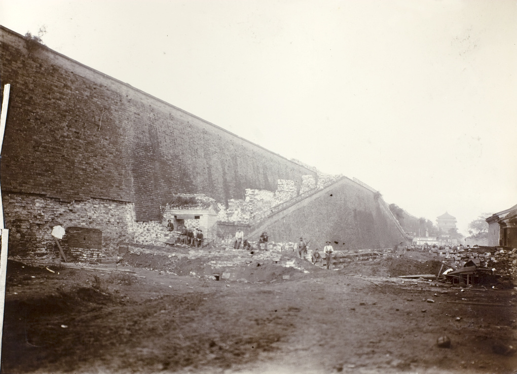 Part of the city wall fought over by American and Chinese soldiers, Peking