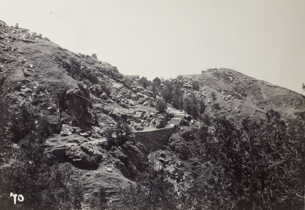Pathway and buildings on Mount Tai 泰山, Shandong