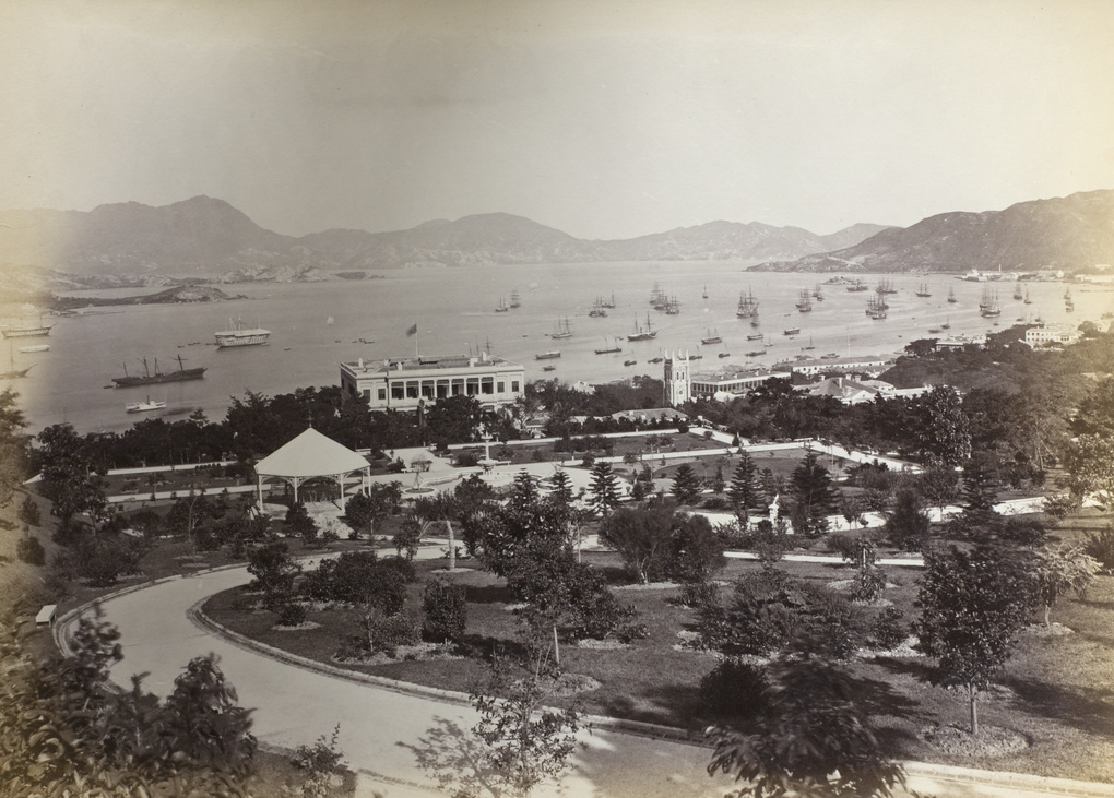 View from the Albany building overlooking Public Gardens, Hong Kong
