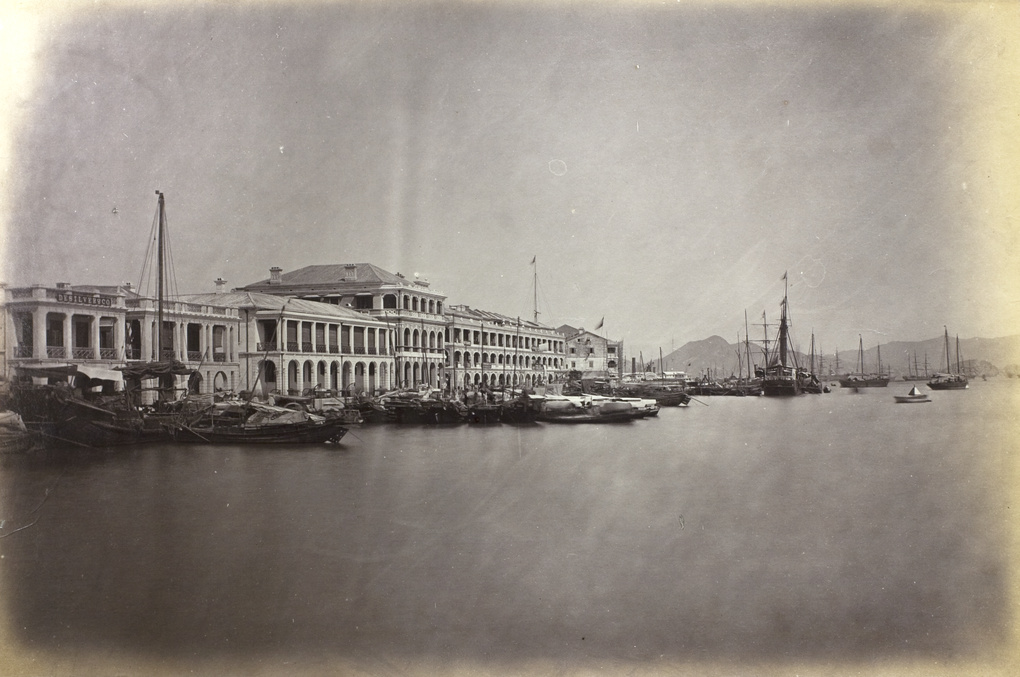 View of the Praya, from Lane, Crawford & Company's Wharf, Hong Kong