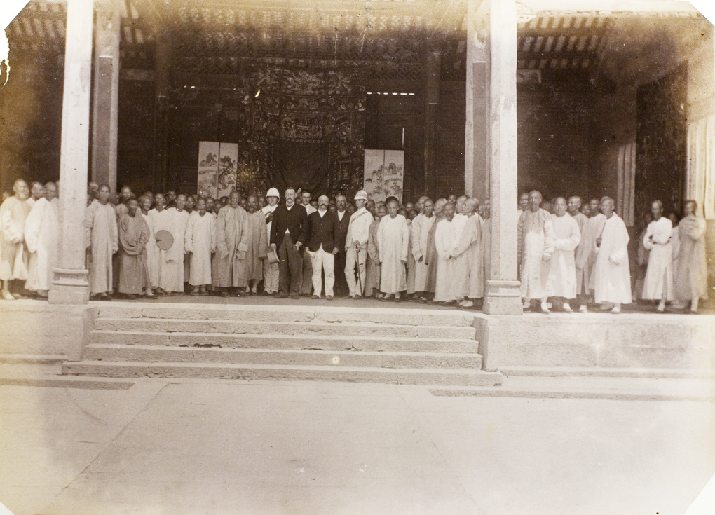 Meeting between Governor Henry Blake and the gentry and elders of the local communities, Ping Shan (屏山), New Territories, Hong Kong