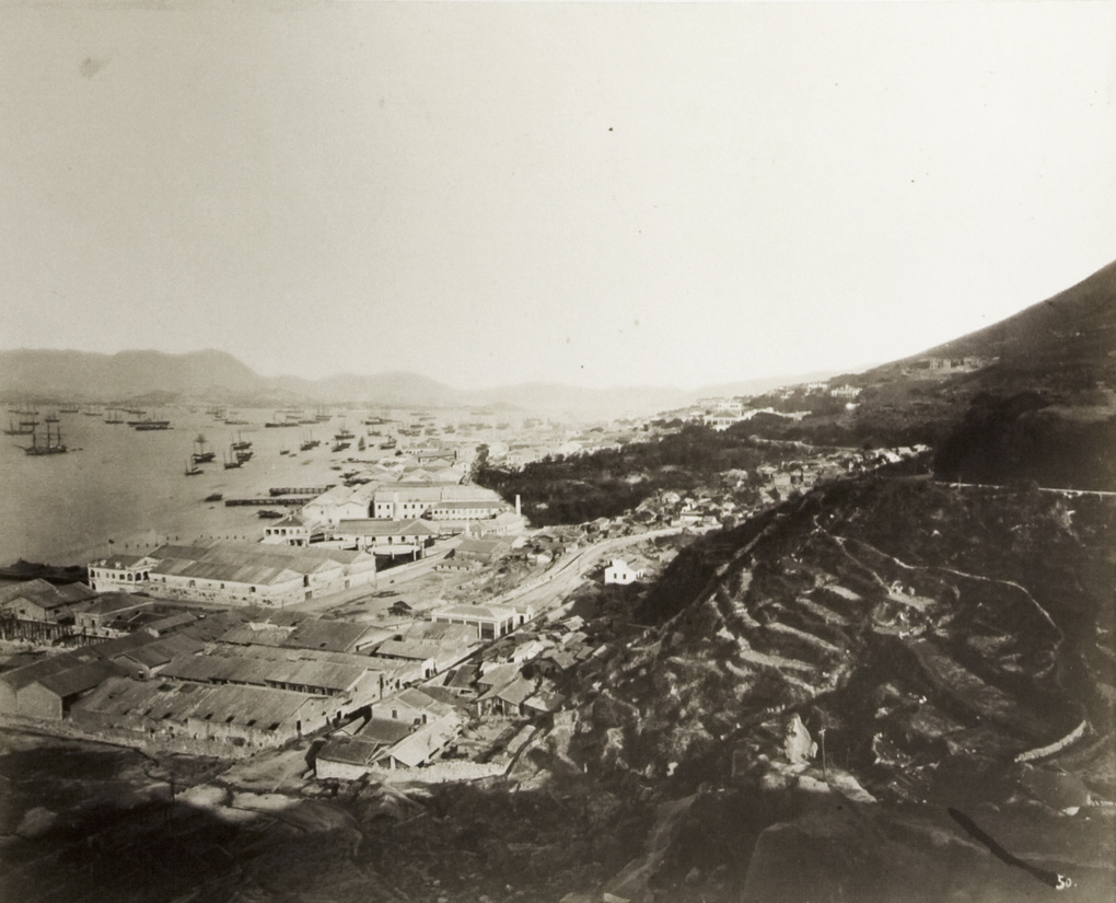 View of Shek Tong Tsui (石塘咀) and harbour, Hong Kong