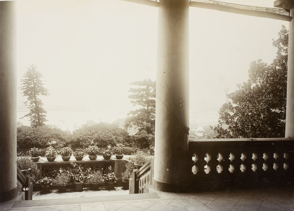Looking out to the garden from the corridor, Victoria Peak, Hong Kong