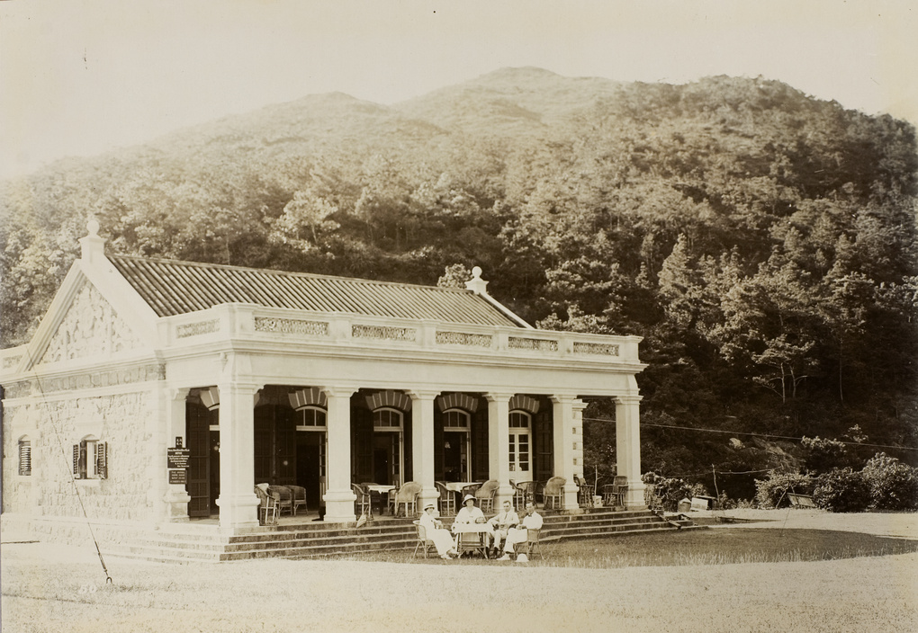 Relaxing around the table, Golf House, Deep Water Bay, Hong Kong