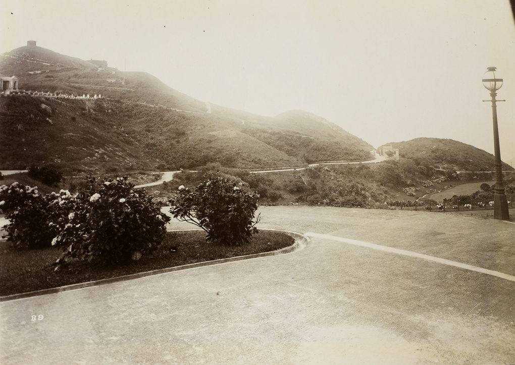 Winding road going up the Peak, Hong Kong