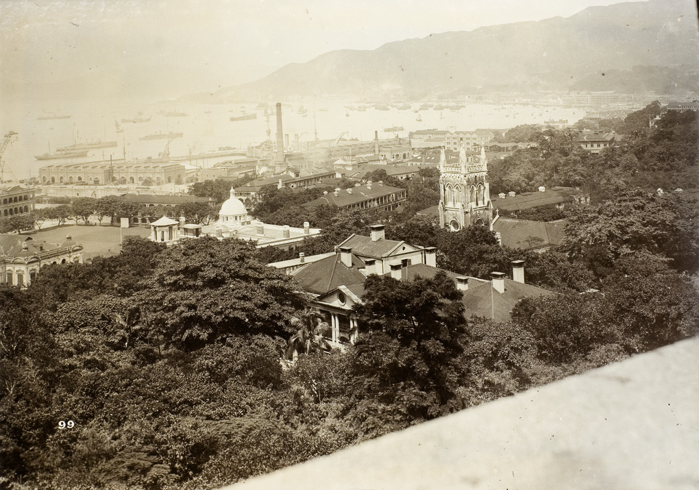 View of Central Hong Kong from hillside