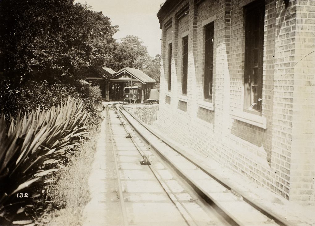 Tram in the Lower Terminus Station, Victoria Peak, Hong Kong