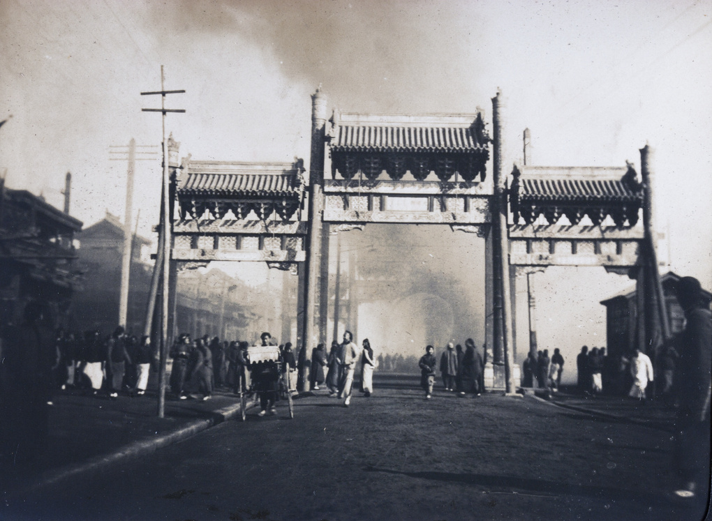 Smoke and archways, after the Peking Mutiny, 1912