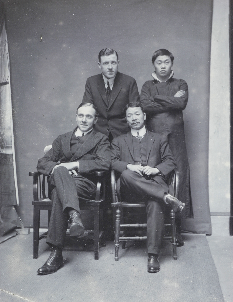 Harold Peck with three men