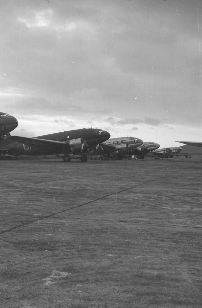 Curtiss C-46 Commando aircraft, Civil Air Transport airfield, Sanya, Hainan Island