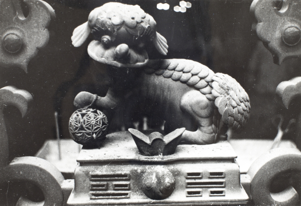 Lion on temple censer, Shanghai
