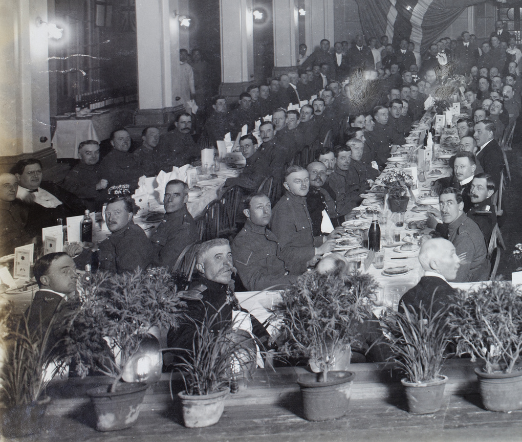 British army officers special dinner, Tientsin (detail)