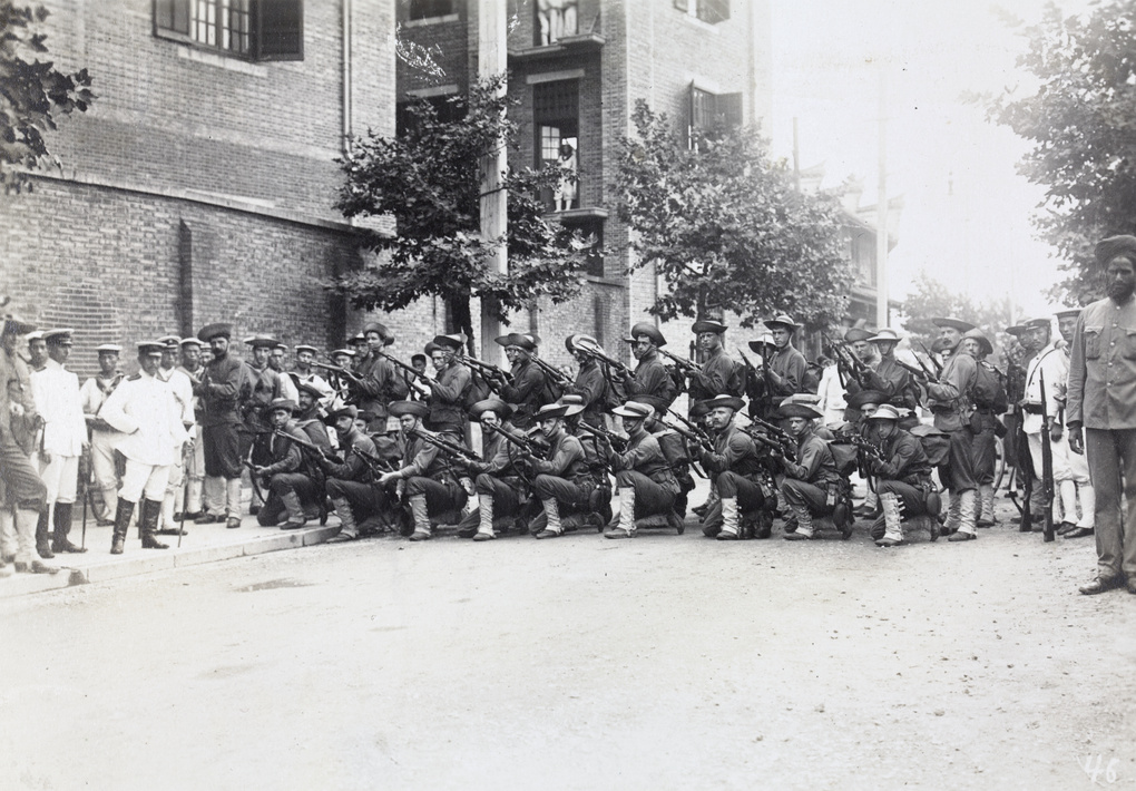 Dutch sailors stationed near the S.M. Gaol, Shanghai during the Xinhai Revolution