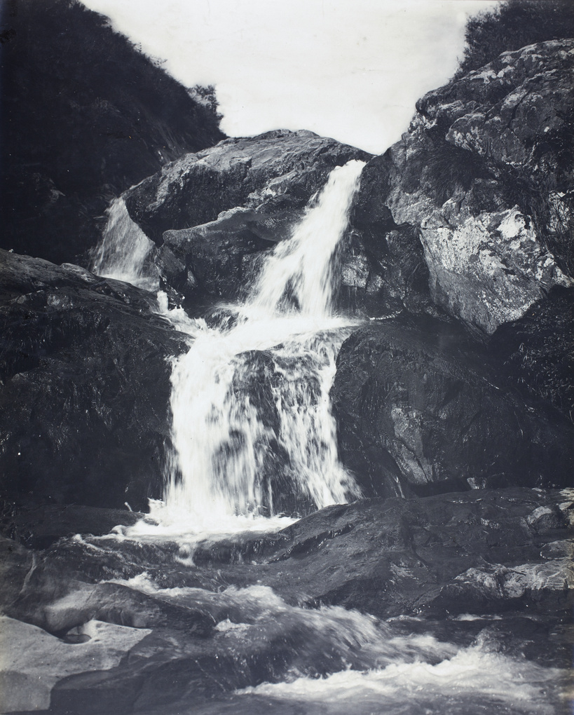 Mountain stream and waterfall, Kuling