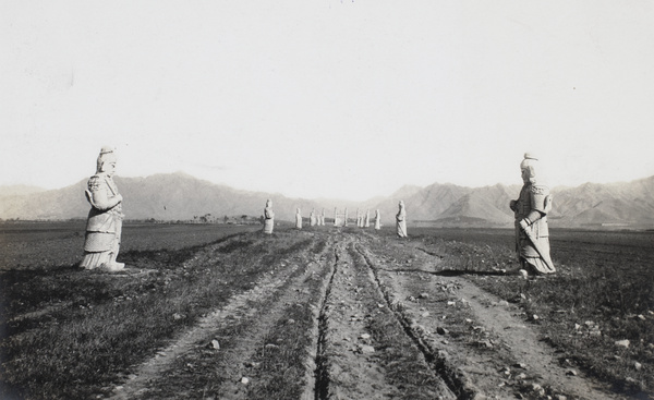 Marble figures lining the road to the tombs of the Ming Emperors North of Beijing