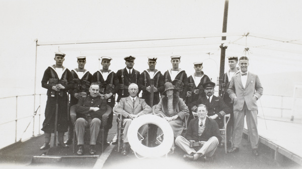 Group photograph on board S.S. Wantung