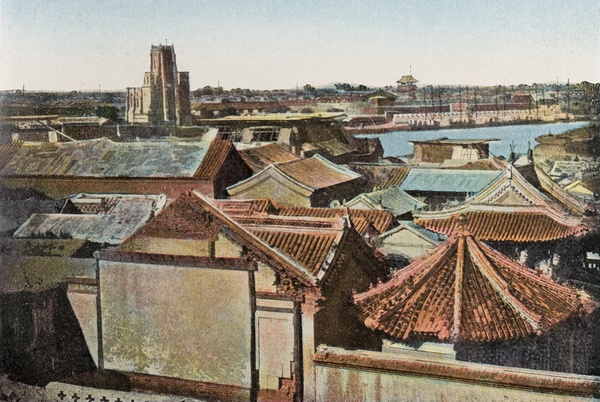 General view of Tianjin, including the Cathédrale Notre-Dame-des-Victoires (望海樓教)