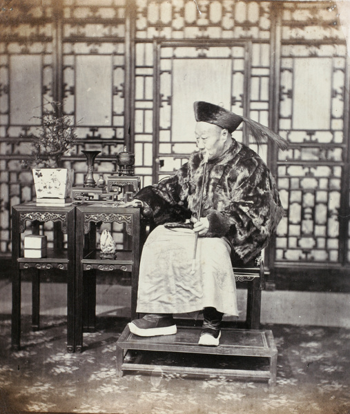 Li Hongzhang (1823-1901), wearing a fur coat