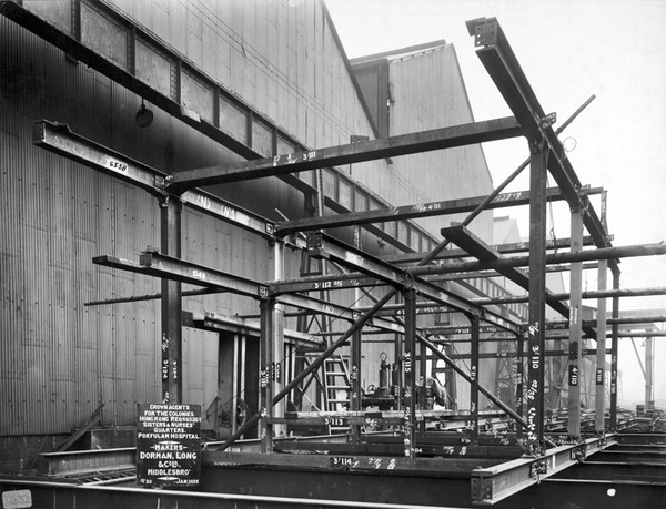 Steel frame for Pokfulam Hospital, Hong Kong