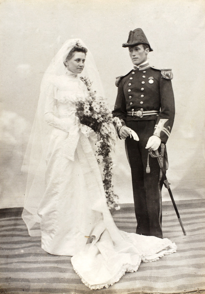 Emily and Charles Forbes RN, on their wedding day, 1901