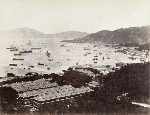 View of the busy Victoria Harbour, Hong Kong